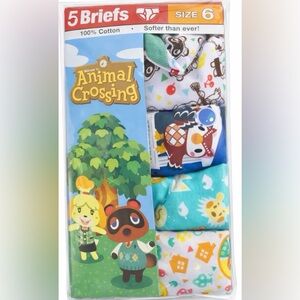 Animal Crossing Boys Briefs Size 6 Nintendo 4 Pack Cotton Underwear